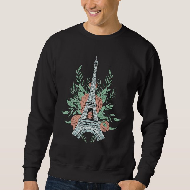 Sudadera Torre Eiffel Rótulo De París De Amor Francia Fr Pa (Anverso)