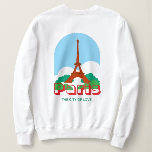 Sudadera Torre Eiffel y París (Reverso del diseño)
