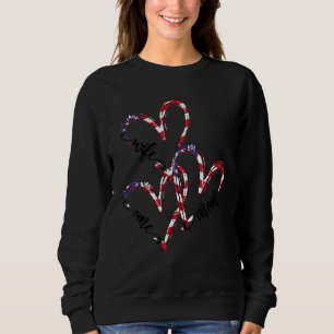 Sudadera Tortilla de mamá esposa corazón bandera americana