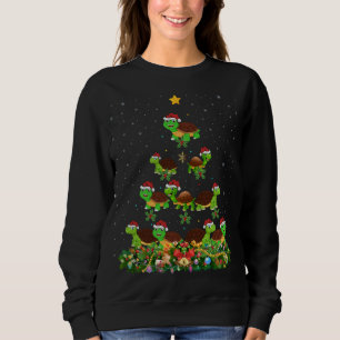 Sudadera Tortoise Xmas Tree Gift Santa Hat Tortoise Christi