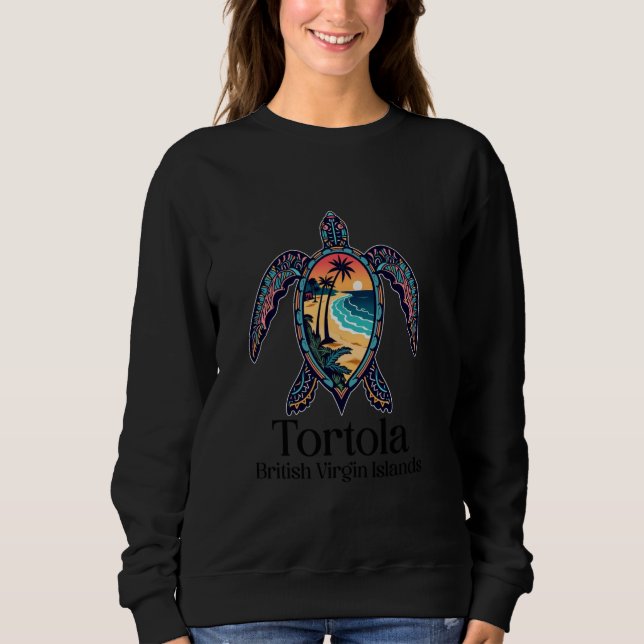 Sudadera Tortola B.V.I British Virgin Islands Souvenir Vaca (Anverso)