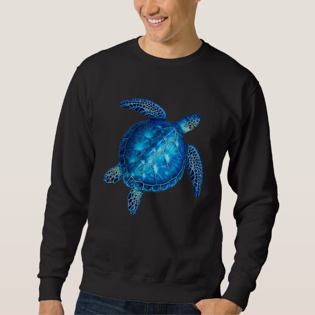 Sudadera Tortuga azul de Hawai Honu Cute Turtters (Anverso)