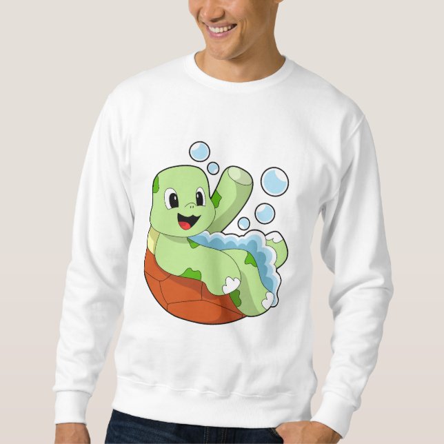 Sudadera Tortuga bañándose con espuma (Anverso)