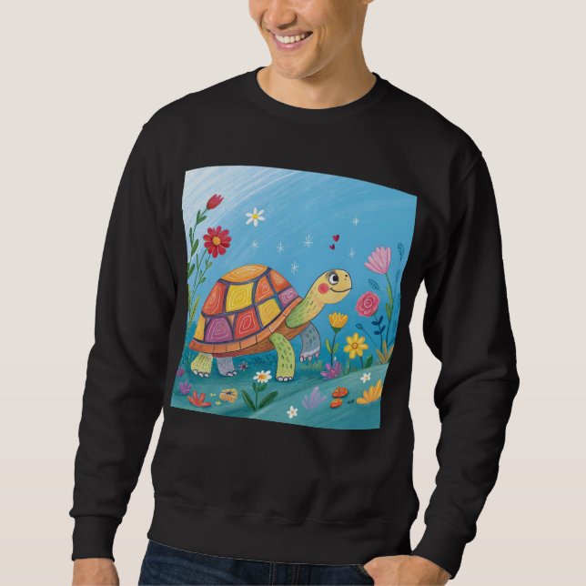 Sudadera Tortuga bebé dibujada (Anverso)