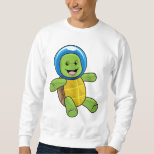 Sudadera Tortuga como astronauta con bola de vidrio
