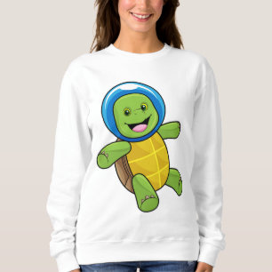 Sudadera Tortuga como astronauta con bola de vidrio