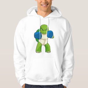 Sudadera Tortuga como boxeador con guantes de boxeo