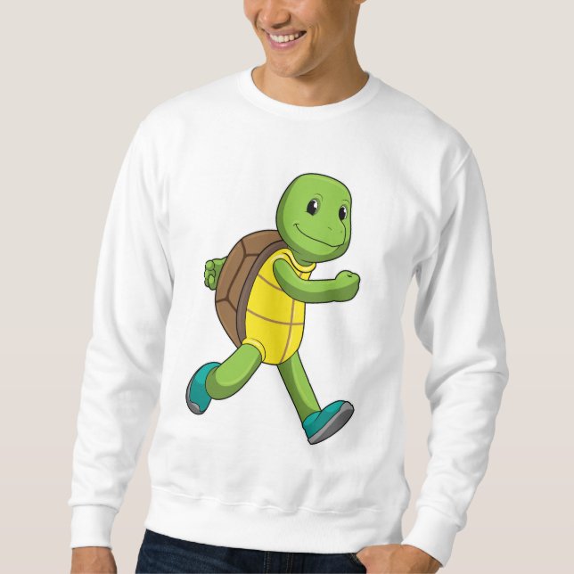 Sudadera Tortuga como corredora en carrera (Anverso)
