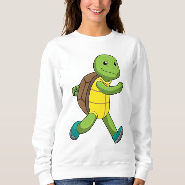 Sudadera Tortuga como corredora en carrera (Anverso)