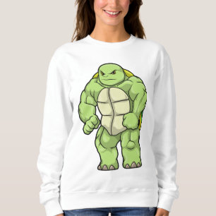Sudadera Tortuga como culturista con paquete de seis