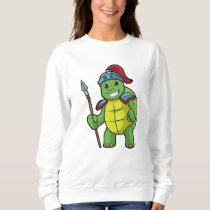 Sudadera Tortuga como guerrera con Spear y Helmet