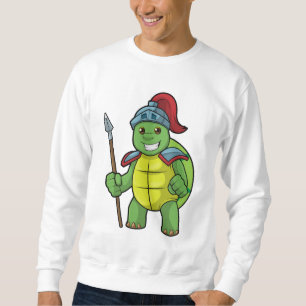 Sudadera Tortuga como guerrera con Spear y Helmet