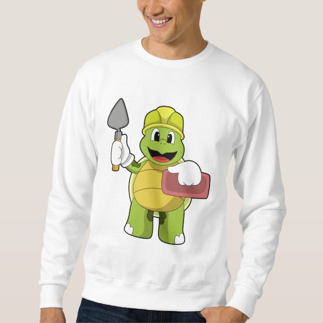 Sudadera Tortuga como masón con piedra (Anverso)