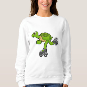 Sudadera Tortuga como patinadora con patines de patinaje