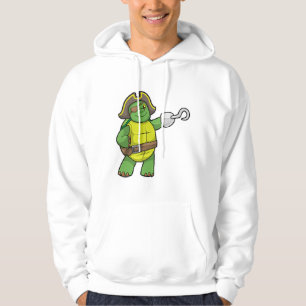Sudadera Tortuga como pirata con mango y parche de ojos eng