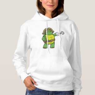 Sudadera Tortuga como pirata con mango y parche de ojos eng