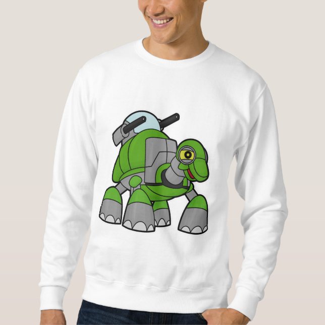 Sudadera Tortuga como robot con cañones (Anverso)