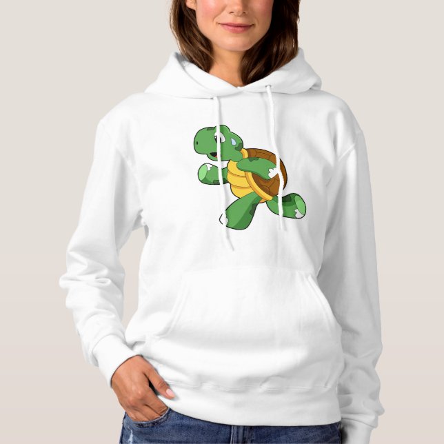 Sudadera Tortuga como trotamundos en carrera (Anverso)