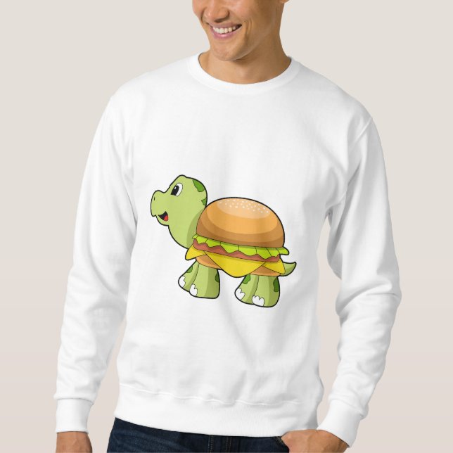 Sudadera Tortuga con caparazón como hamburguesa. PNG (Anverso)