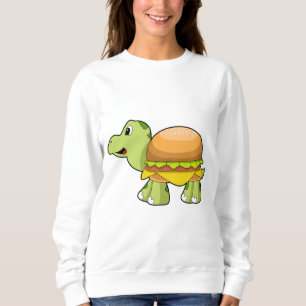 Sudadera Tortuga con caparazón como hamburguesa. PNG