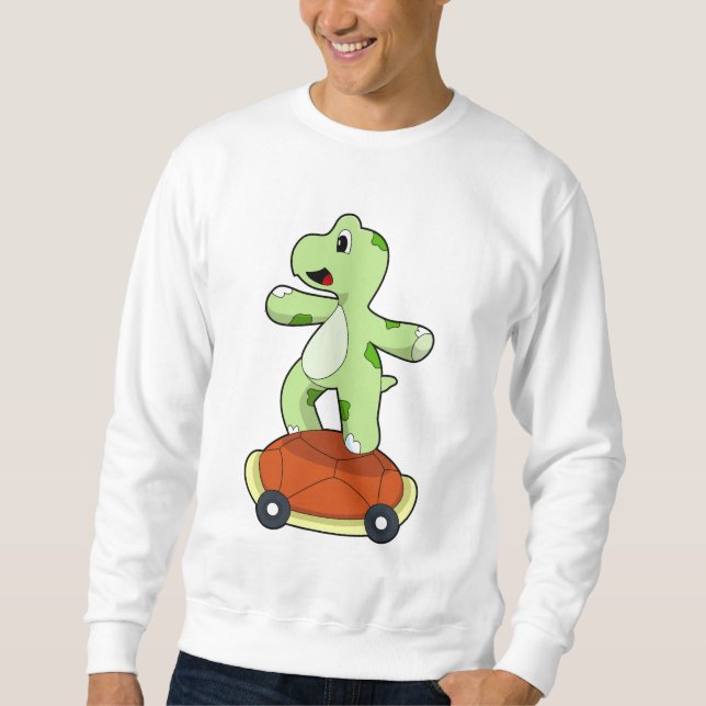 Sudadera Tortuga con caparazón como patineta (Anverso)