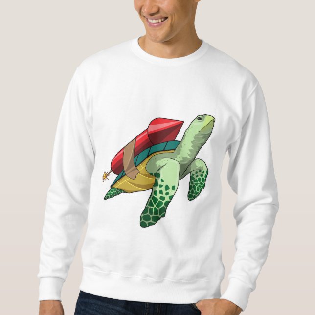 Sudadera Tortuga con cohetes (Anverso)