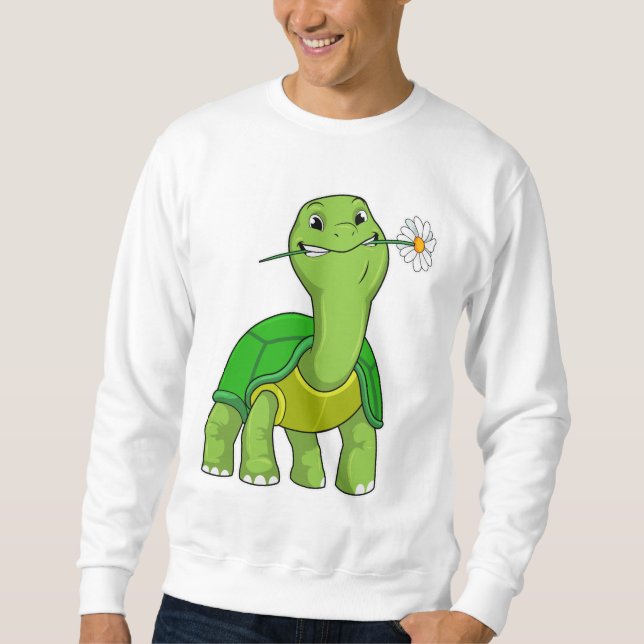 Sudadera Tortuga con margarita florida (Anverso)