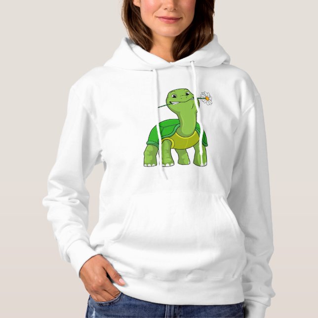 Sudadera Tortuga con margarita florida (Anverso)