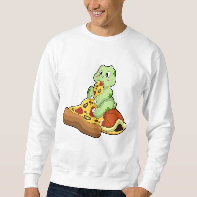 Sudadera Tortuga con pizza (Anverso)