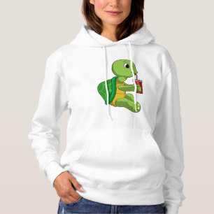 Sudadera Tortuga con taza para beber con paja