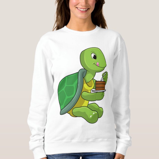 Sudadera Tortuga con torta (Anverso)