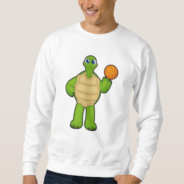 Sudadera Tortuga de baloncesto con baloncesto (Anverso)