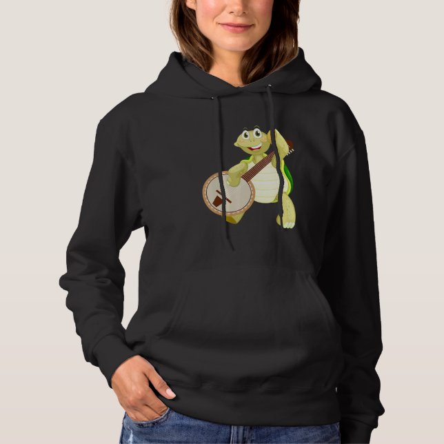Sudadera Tortuga de Banjo jugando al banjo (Anverso)
