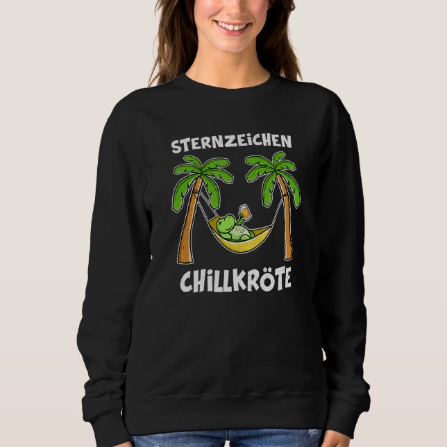 Sudadera Tortuga De Cerveza Chill Turtle En Hammock (Anverso)