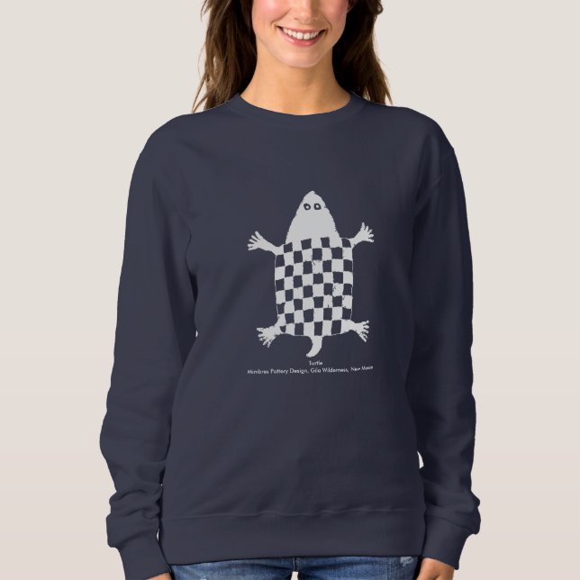 Sudadera Tortuga, diseño de alfarería de fibras (Anverso)