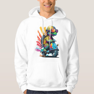 Sudadera Tortuga Divertida y Colorida en un Scooter