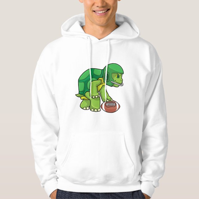 Sudadera Tortuga en deportes con fútbol y casco (Anverso)