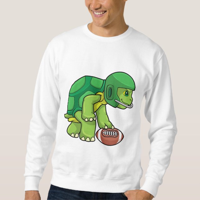 Sudadera Tortuga en deportes con fútbol y casco (Anverso)