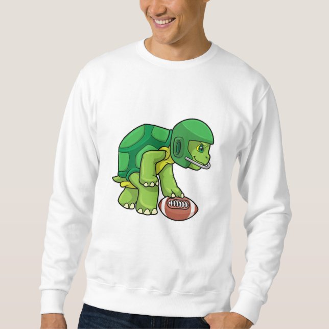 Sudadera Tortuga en deportes con fútbol y casco (Anverso)