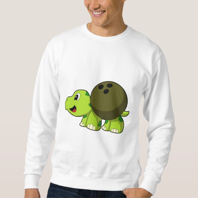 Sudadera Tortuga en el Bowling con bolas (Anverso)