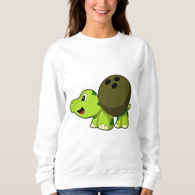 Sudadera Tortuga en el Bowling con bolas (Anverso)