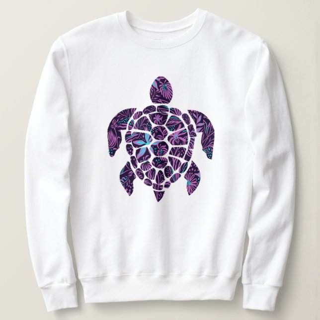 Sudadera Tortuga floral (Anverso del diseño)