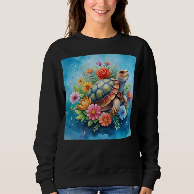 Sudadera Tortuga floral (Anverso)