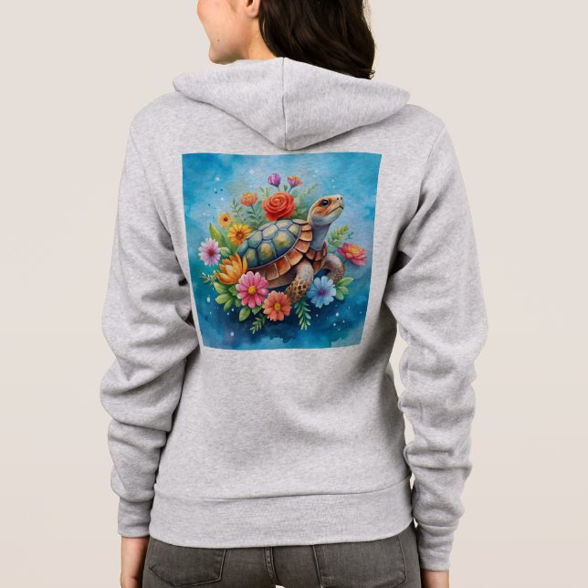 Sudadera Tortuga floral (Reverso)