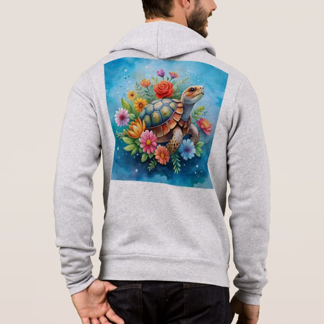Sudadera Tortuga floral (Reverso)