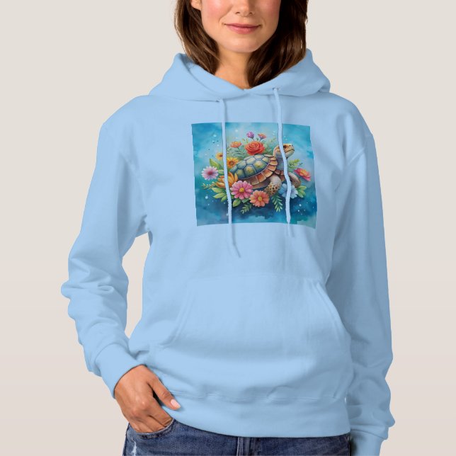 Sudadera Tortuga floral (Anverso)