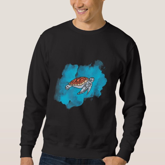 Sudadera Tortuga Marina Con Agua De Mar Para Tropical (Anverso)
