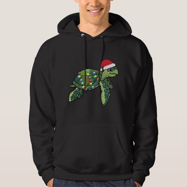 Sudadera Tortuga marina con Santa Hat Holiday Cute G (Anverso)