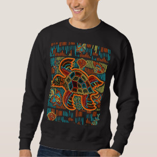 Sudadera Tortuga Marina Inspirada en Arte Mola de Kuna de P