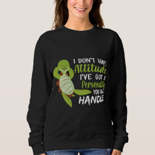 Sudadera Tortuga marina no tengo amantes de tortugas de act